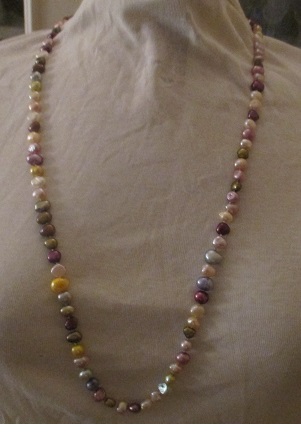 xxM1129M Long multicolor freshwater pearl necklace